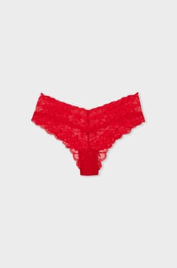 V-shape Lace Hipster;${refinementColor}