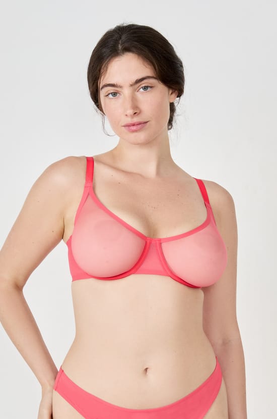 Soutien-gorge balconnet en tulle;${refinementColor}