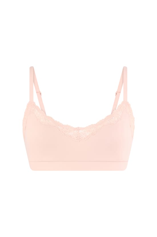 Bralette in Microfibre and Lace;${refinementColor}