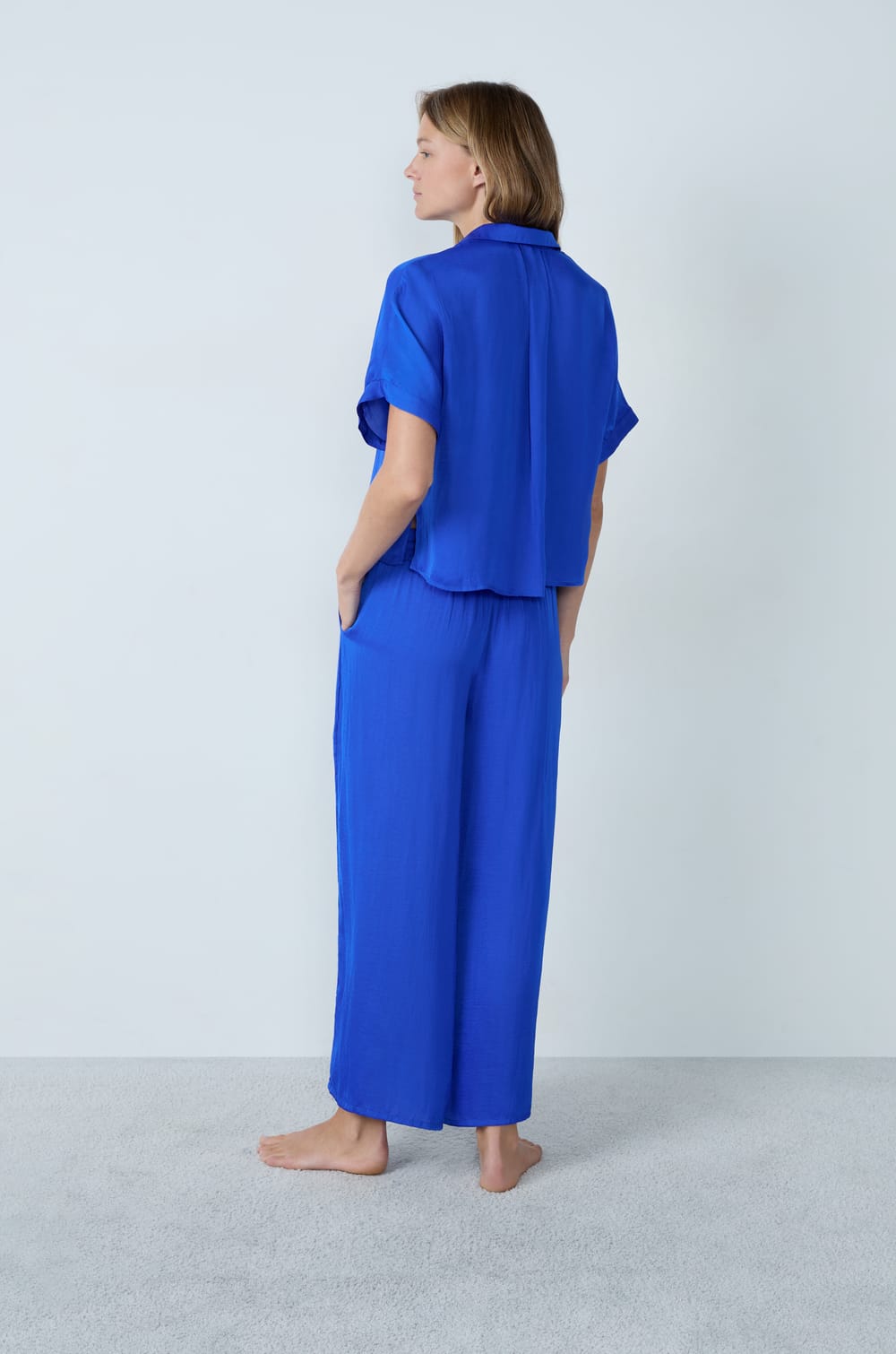 Short-Sleeved Pajama Shirt;${refinementColor}