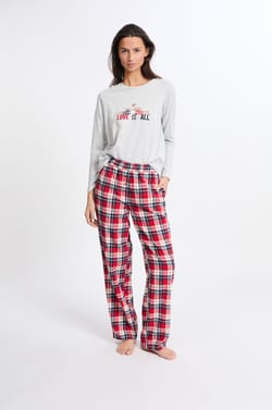 Ensemble de pyjama 3 pièces à motifs avec coton;${refinementColor}