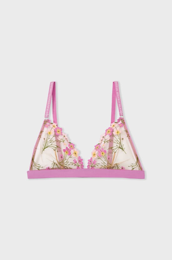 Soutien-gorge N.8 - Le triangle sans armatures brodé;${refinementColor}
