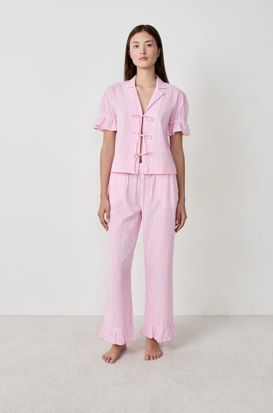 Pantalon de pyjama en coton;${refinementColor}