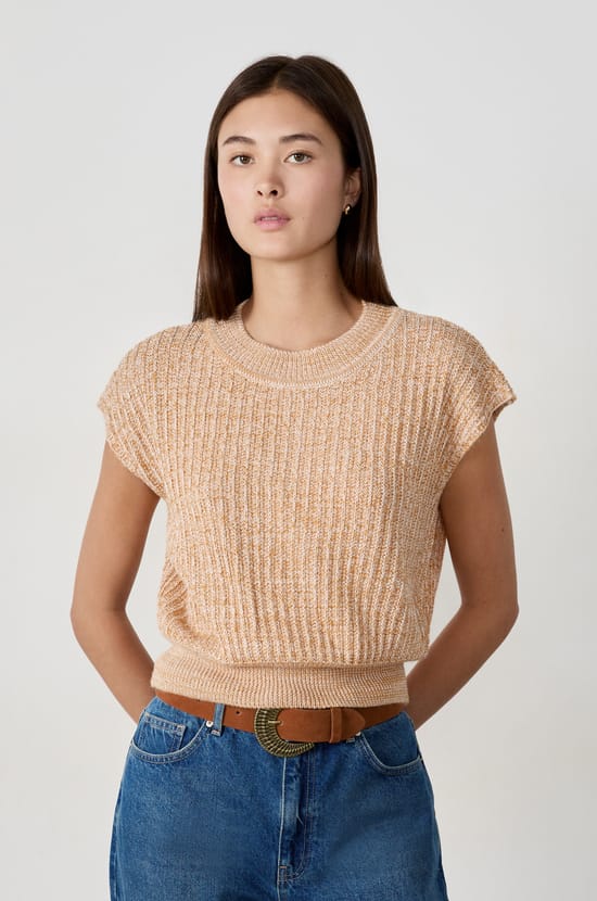 Pull manches courtes;${refinementColor}