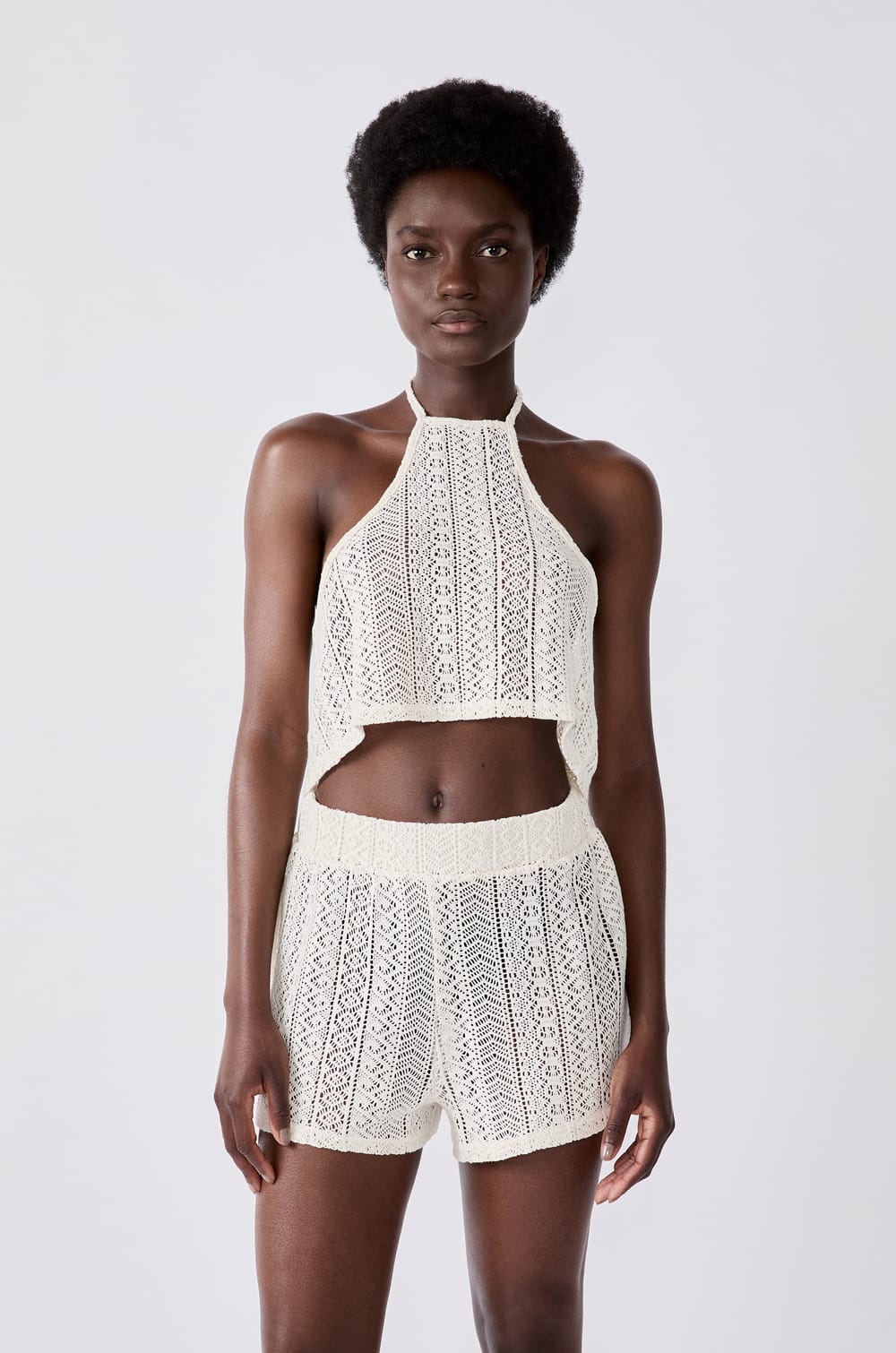 Short de plage en crochet;${refinementColor}