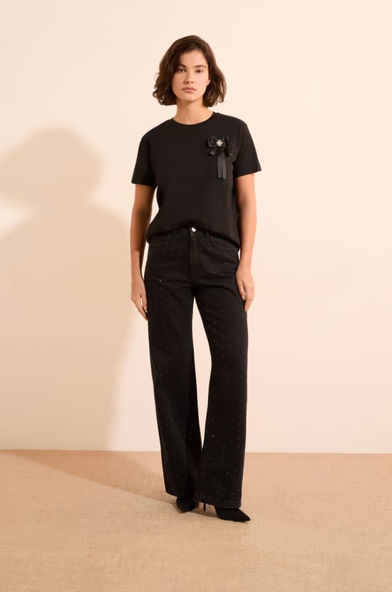 T-shirt manches courtes en coton;${refinementColor}