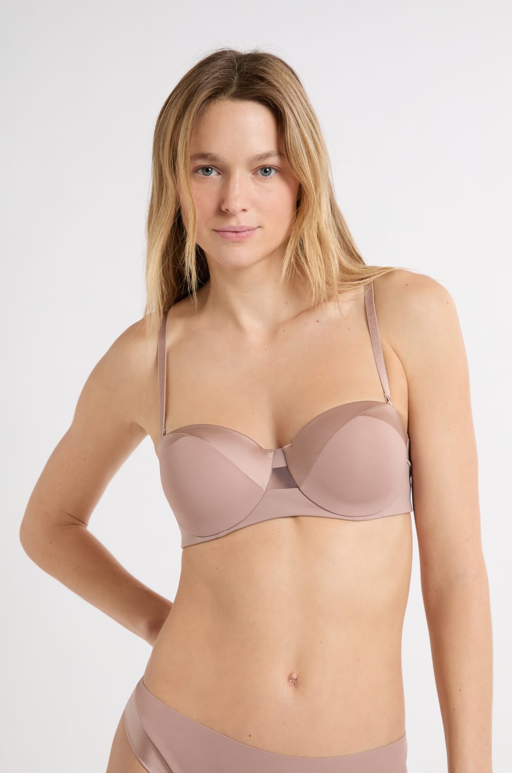 Soutien-gorge bandeau coques fines;${refinementColor}