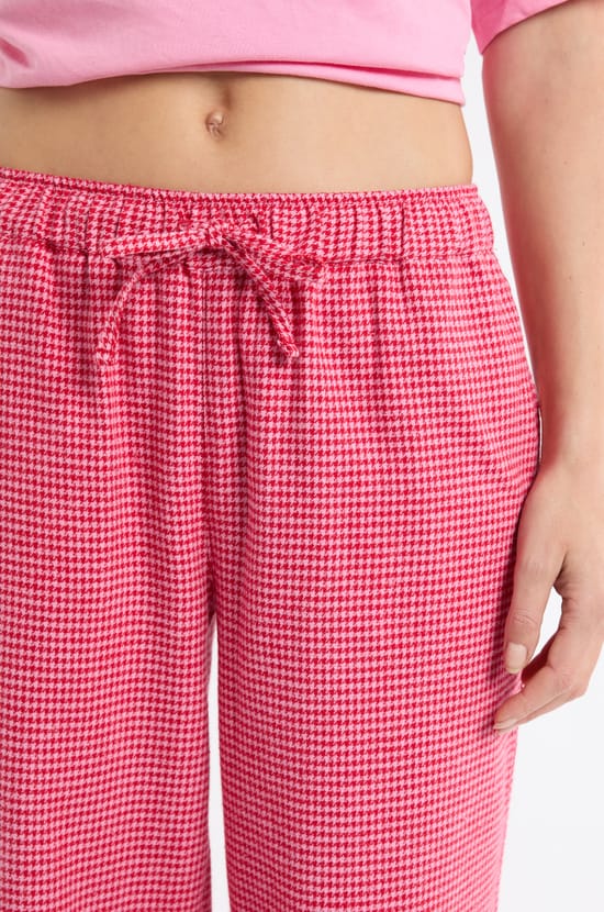 Pantalon de pyjama à carreaux en coton;${refinementColor}