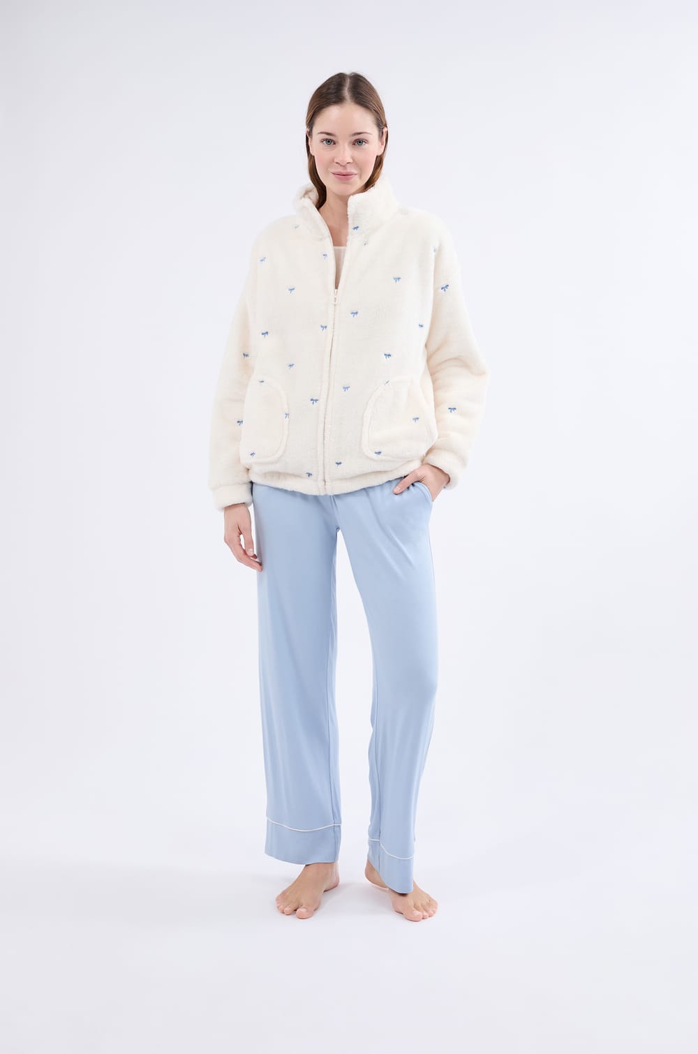 Veste à manches longues en polaire;${refinementColor}