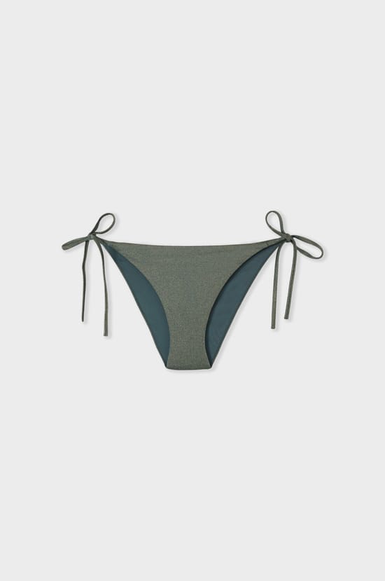 Glittery Brazilian tie-side bikini bottom;${refinementColor}