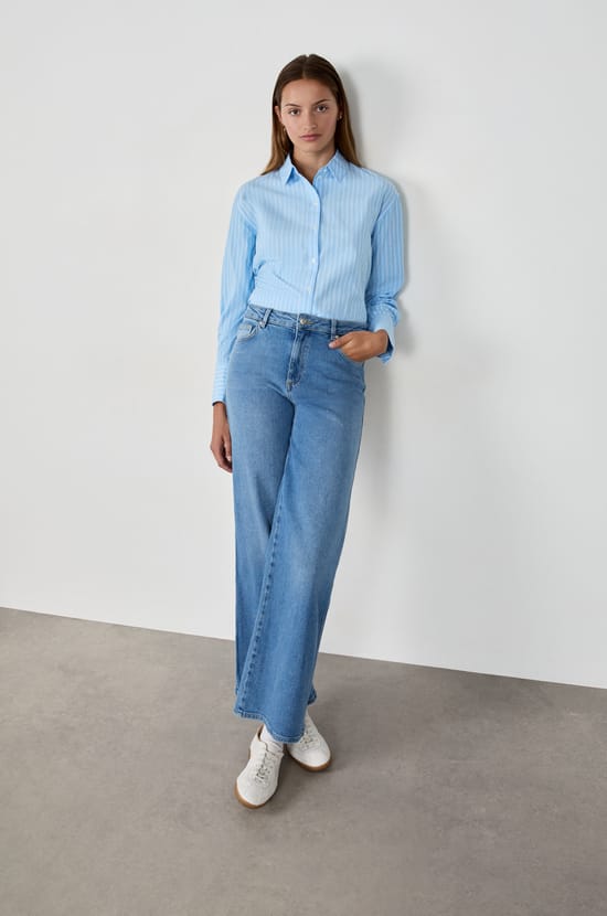 Straight cotton jeans;${refinementColor}