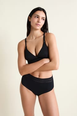 Culotte midi de maternit&eacute; d&eacute;tails dentelle;${refinementColor}