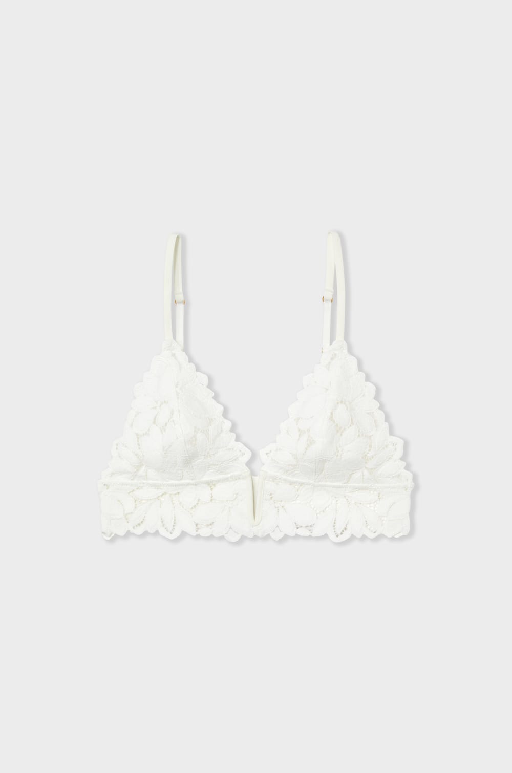 Triangle Bra with Lace;${refinementColor}