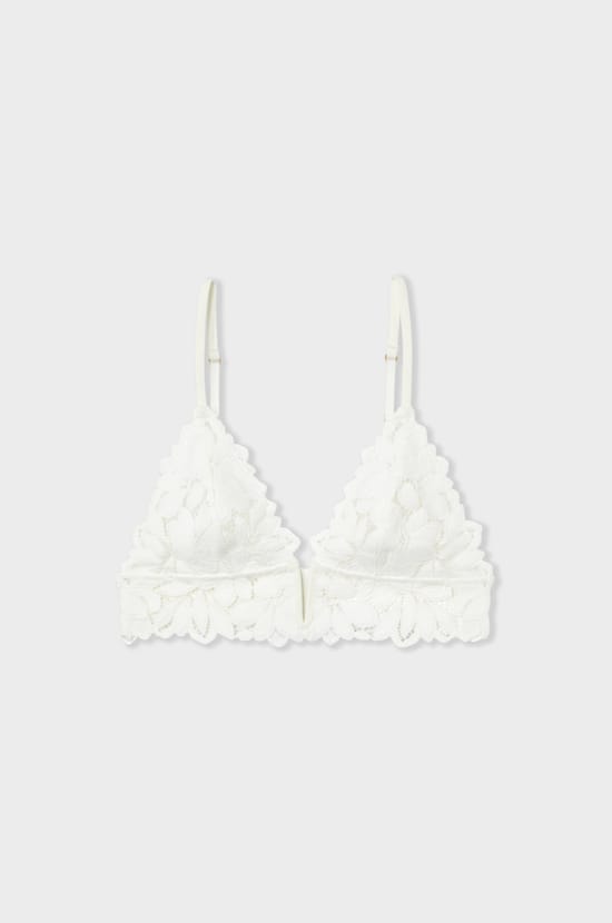 Triangle Bra with Lace;${refinementColor}