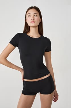 T-shirt met korte mouwen in microvezel;${refinementColor}