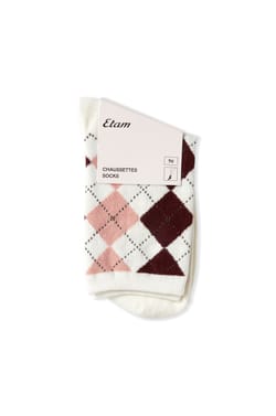Chaussettes &agrave; motifs avec coton;${refinementColor}