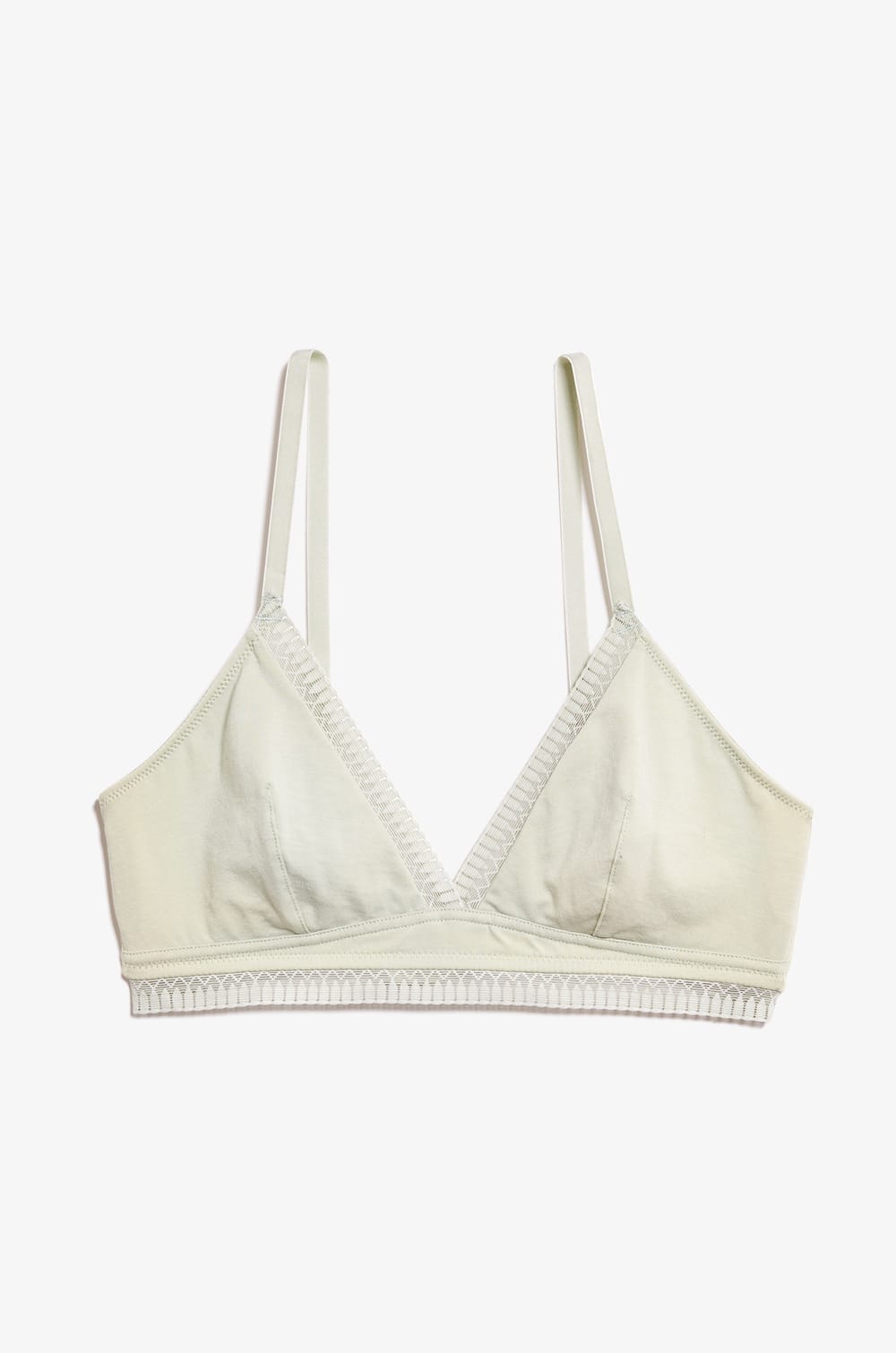 Wireless Cotton Triangle Bra;${refinementColor}