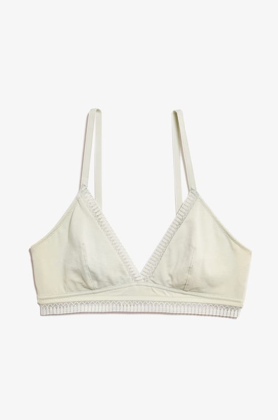Wireless Cotton Triangle Bra;${refinementColor}