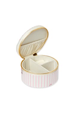 Boite &agrave; bijoux &agrave; rayures et fleurs;${refinementColor}