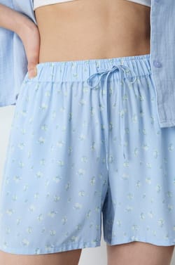 Květinové pyžamové šortky;${refinementColor}