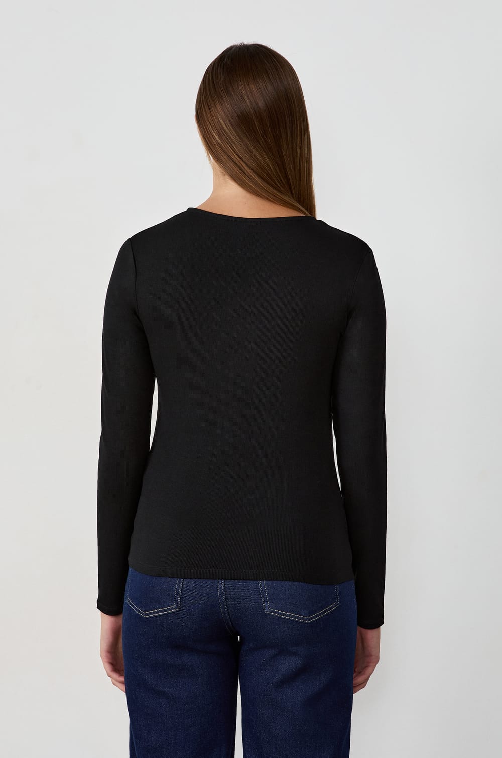 Long-sleeved T-shirt with buttons;${refinementColor}