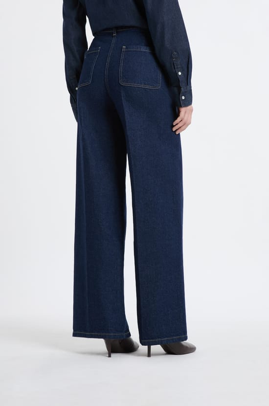 Jean large en coton;${refinementColor}