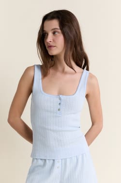 Pyjama tanktop van katoen;${refinementColor}