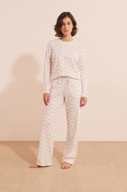 Ensemble de pyjama 3 pi&egrave;ces &agrave; imprim&eacute; noeuds;${refinementColor}