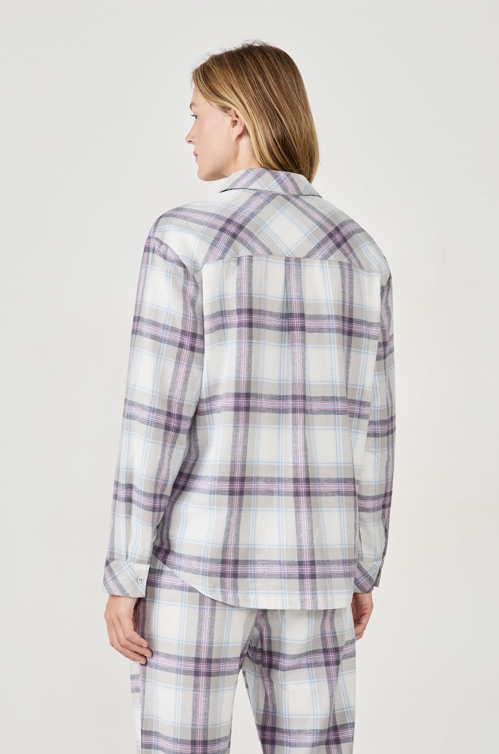 Chemise de pyjama à carreaux;${refinementColor}