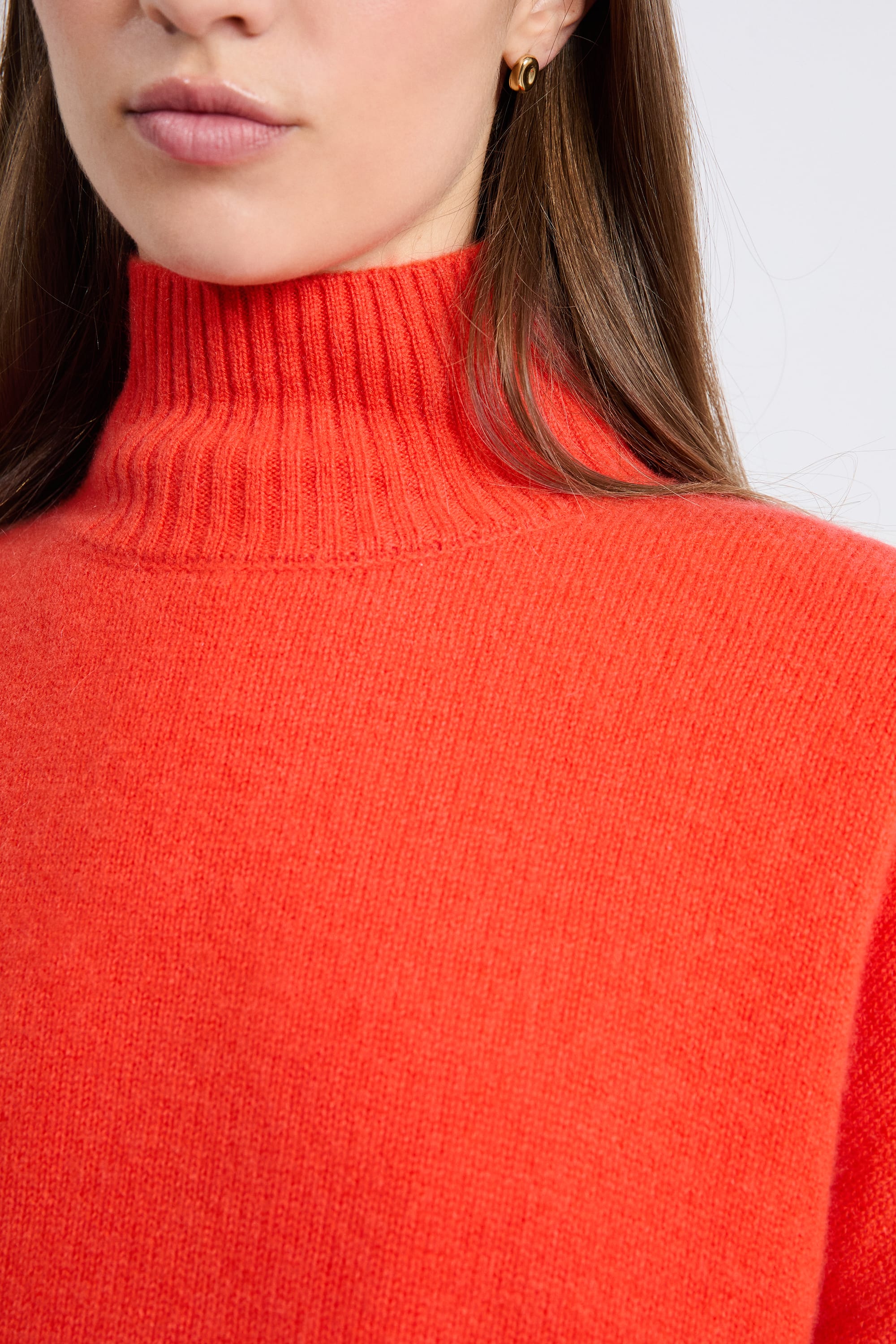 High Neck Cashmere Sweater - LOUISE ROULE - ORANGE - ETAM