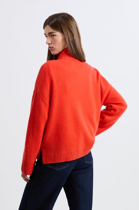 Pull col roulé en cachemire;${refinementColor}
