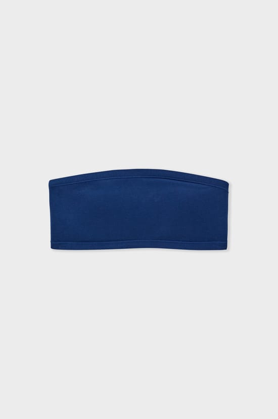Soutien-gorge bandeau sans armature en coton biologique extensible;${refinementColor}