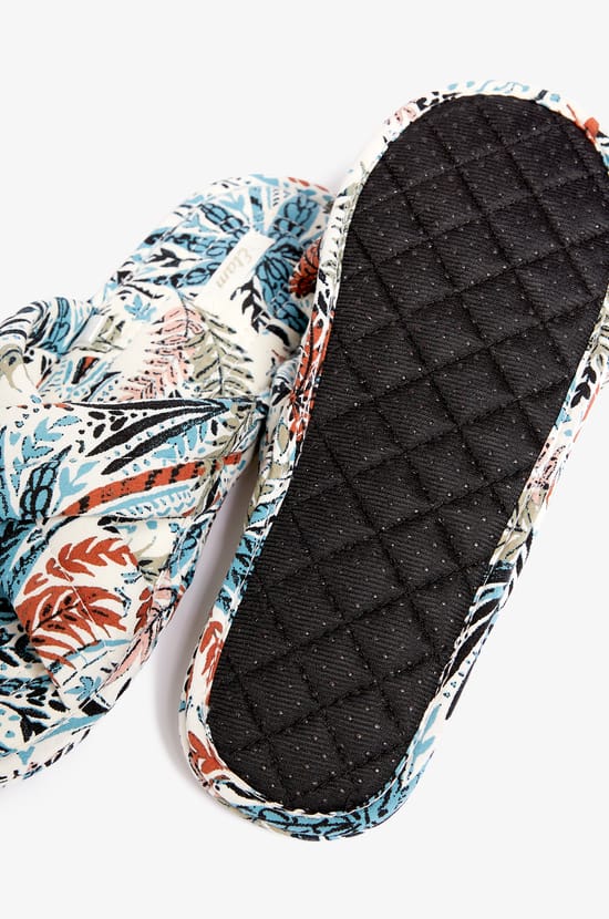 Chaussons mules ouvertes imprimés;${refinementColor}