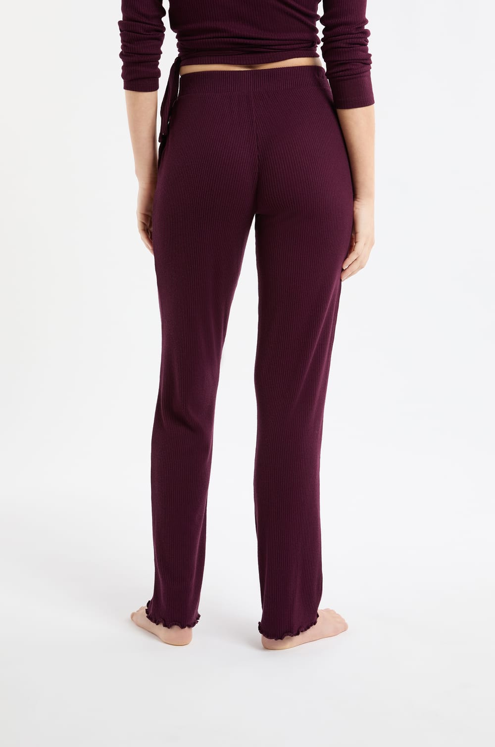 Straight Pyjama Trousers;${refinementColor}