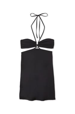 Robe courte &agrave; bretelles;${refinementColor}