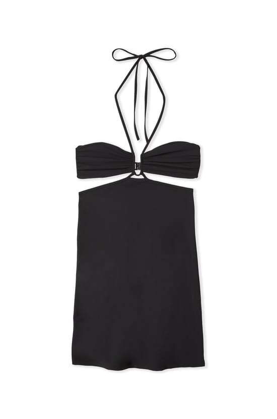 Robe courte &agrave; bretelles;${refinementColor}