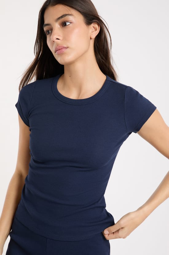 Round Neck Pyjama T-shirt with Cotton;${refinementColor}