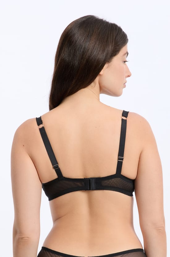 Soutien-gorge balconnet coques fines en tulle;${refinementColor}