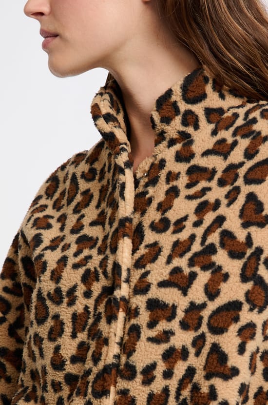 Veste à motifs effet polaire;${refinementColor}