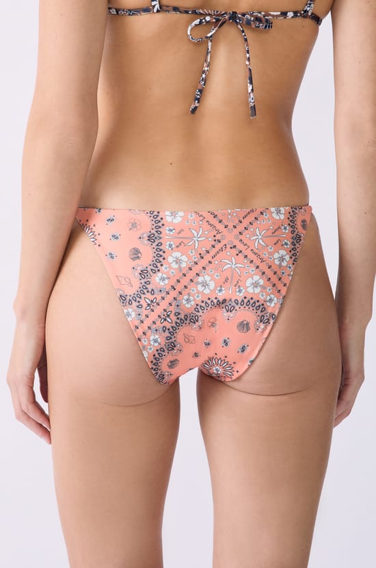 Reversible printed string bikini bottom;${refinementColor}