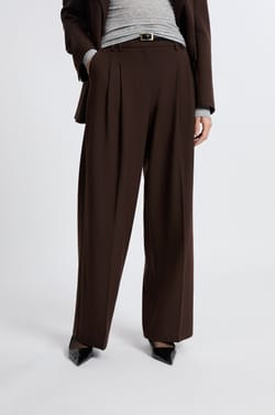 Pantalón ancho de sarga;${refinementColor}