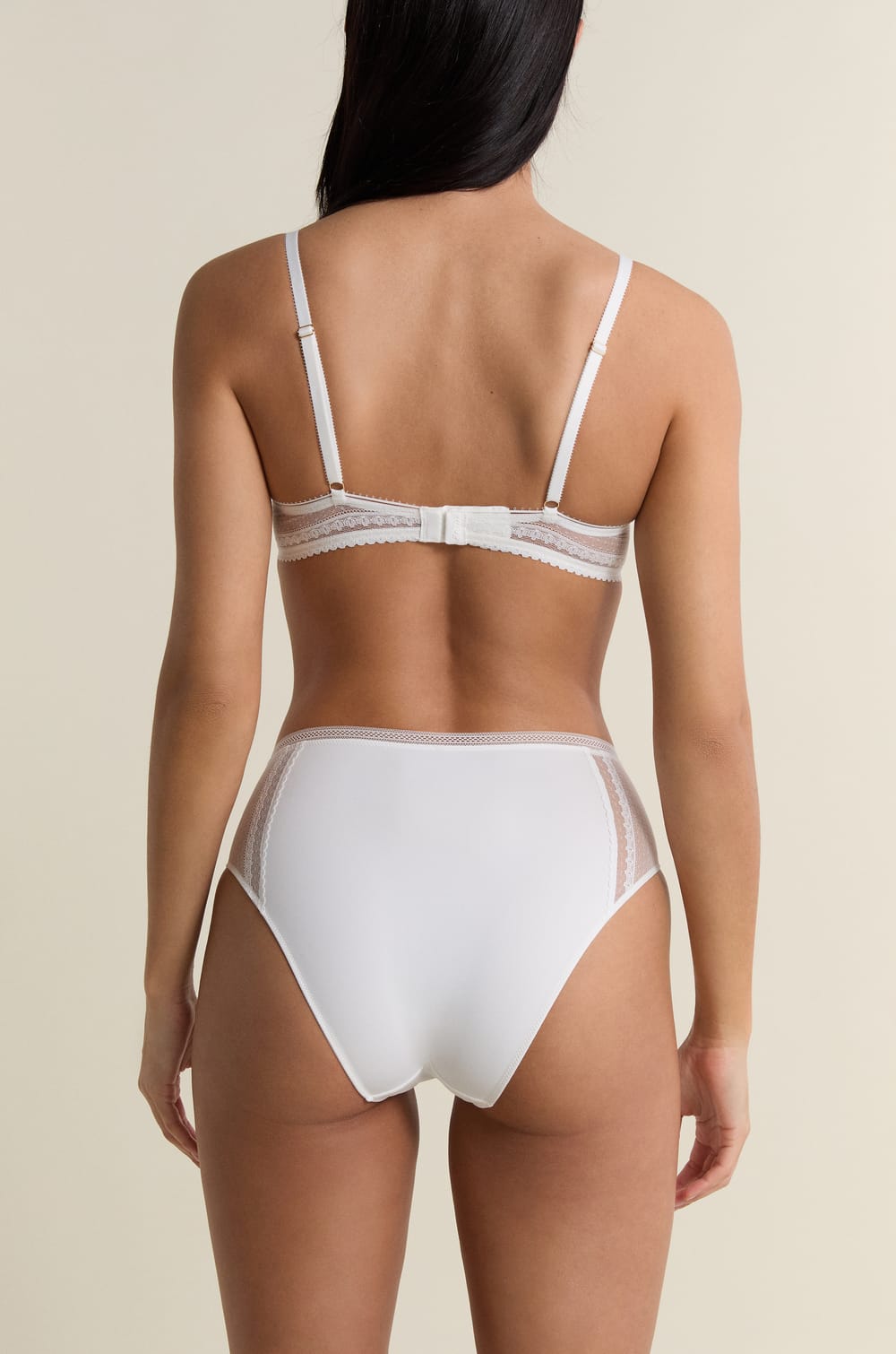 Culotte midi avec d&eacute;tails en dentelle;${refinementColor}