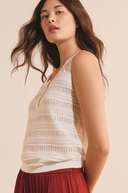 Top en maille ajour&eacute;e;${refinementColor}