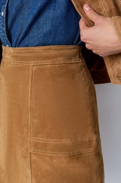 Short Suede Skirt;${refinementColor}