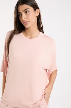 T-shirt de pyjama col rond large;${refinementColor}