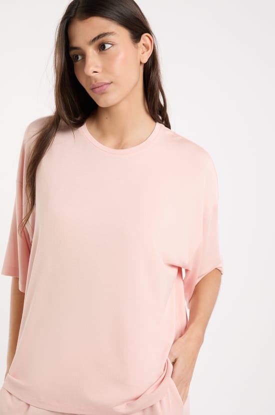 T-shirt de pyjama col rond large;${refinementColor}