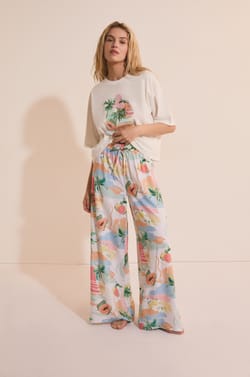 Pantalon de pyjama &agrave; motifs;${refinementColor}