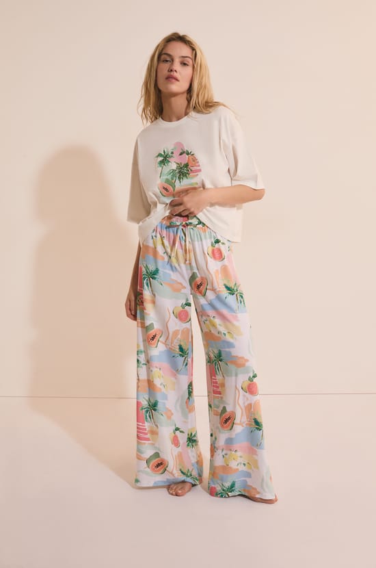 Pyjama Trousers with Patterns;${refinementColor}
