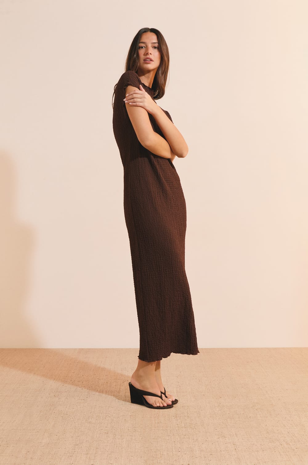 Robe longue mati&eacute;r&eacute;e;${refinementColor}