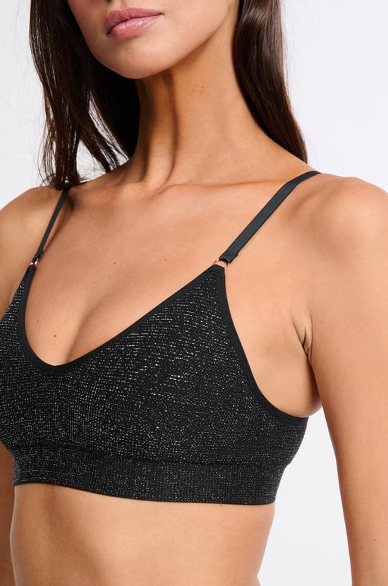 Wireless Seamless Iridescent Bralette;${refinementColor}